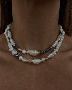 Ying yang pearl necklace